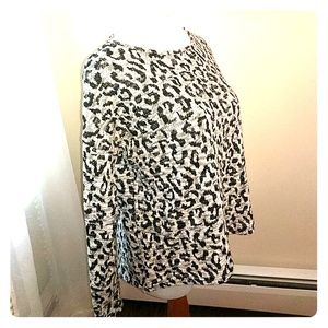 Animal print light sweater top